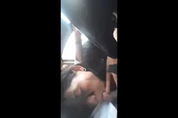 Abg Cewe Cantik Kulum Bj Di Mobil Pake Baju Kantor poster