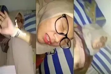 Bokep Jilbab SMA Berkacamata Memek Tembem Digenjot Ganas poster